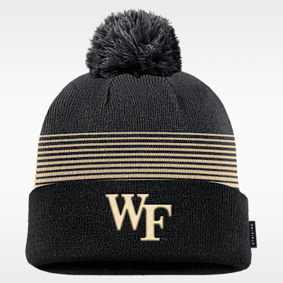 Wake Forest Sideline Peak Men's Nike College Cuffed Pom Beanie